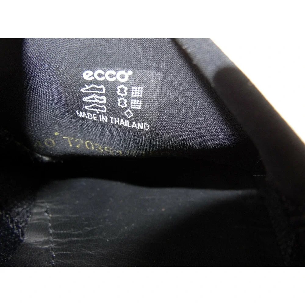 Ecco Gore-tex Womens Black  Stretch Fabric Leather Slip On Pumps 40 EU 9-9.5 US‎